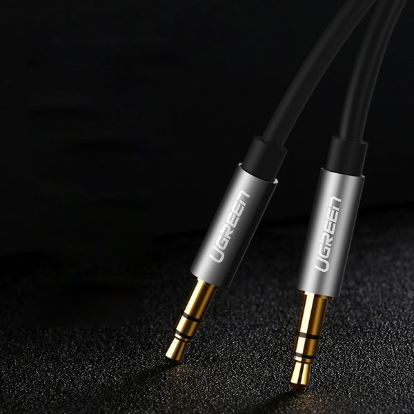 Aux mini Jack Aux mini kabeļa kabelis 3,5 mm 1m - melns