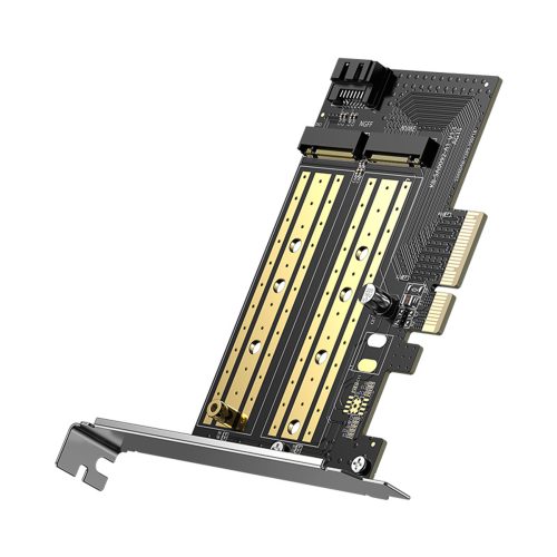 Pagarinājuma kartes adapteris PCIe 3.0 X4 Papildu divi SSD sloti M.2 M-Key un M.2 B-Key