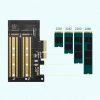 Pagarinājuma kartes adapteris PCIe 3.0 X4 Papildu divi SSD sloti M.2 M-Key un M.2 B-Key