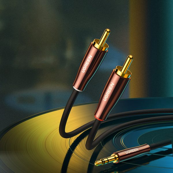 Kabeļa vara kabeļa audio 3,5 mm mini ligzda - 2x RCA 2M