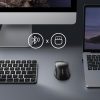 Klusais ergonomiskais bezvadu datora pele 2x AA - melns