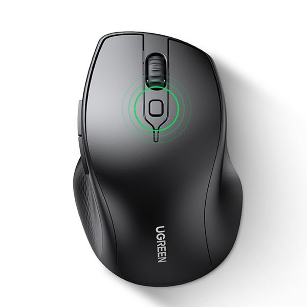 Klusais ergonomiskais bezvadu datora pele 2x AA - melns