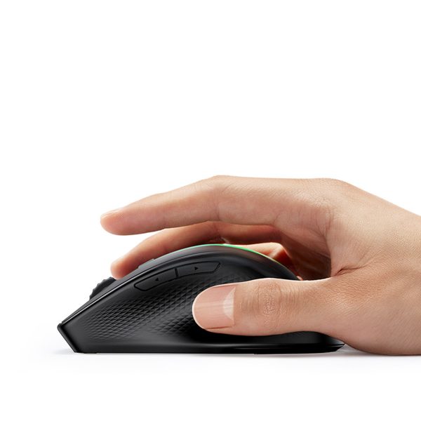 Klusais ergonomiskais bezvadu datora pele 2x AA - melns