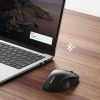Klusais ergonomiskais bezvadu datora pele 2x AA - melns
