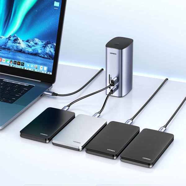12in1 daudzfunkcionāls rumbas ugreen cm555 adapteris - pelēks
