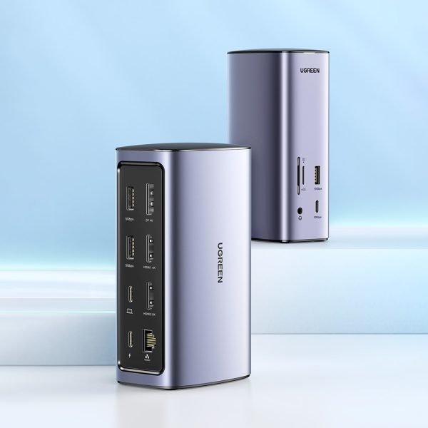 12in1 daudzfunkcionāls rumbas ugreen cm555 adapteris - pelēks