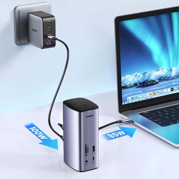 12in1 daudzfunkcionāls rumbas ugreen cm555 adapteris - pelēks