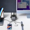 AC 240V GAN 2X USB-C 2X USB-A 3X AC 240V lādētāja lādētājs-melns