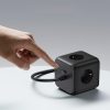 AC 240V GAN 2X USB-C 2X USB-A 3X AC 240V lādētāja lādētājs-melns