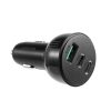 Automašīnas lādētājs vieglākiem 3 USB portiem un 2x USB -C 70W - melns