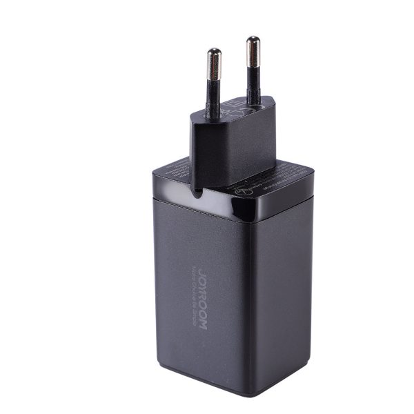 Ātrā tīkla lādētājs GAN USB 2X USB-C + USB-C 1,2M USB-C kabelis-melns