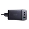 Ātrā tīkla lādētājs GAN USB 2X USB-C + USB-C 1,2M USB-C kabelis-melns
