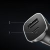 Ātrās automašīnas lādētājs USB-A un USB-C 30W PD PPS-GRAY