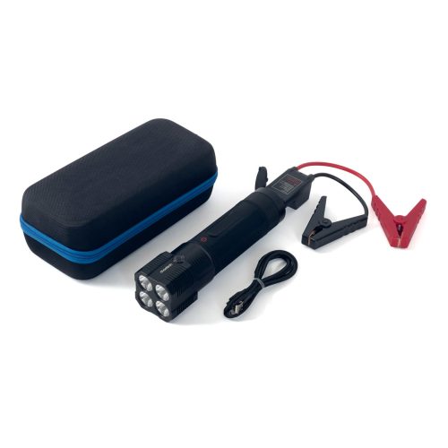 3in1 lēciena starteris + PowerBank 8000mah automašīnas sākas + LED lukturis - melna