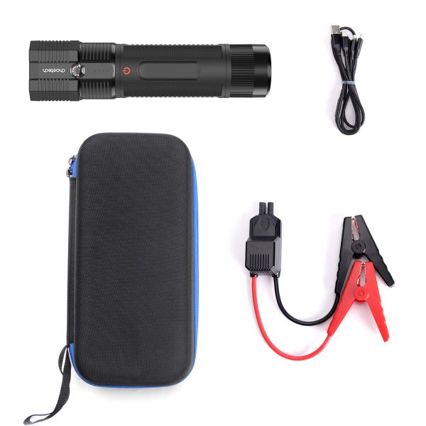3in1 lēciena starteris + PowerBank 8000mah automašīnas sākas + LED lukturis - melna