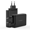 Barošanas avota lādētājs Gan 140W 4 porti 2x USB -C + 2X USB - melns