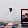 Barošanas avota lādētājs Gan 140W 4 porti 2x USB -C + 2X USB - melns