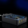 Barošanas avota lādētājs Gan 140W 4 porti 2x USB -C + 2X USB - melns