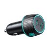 Divkāršās automašīnas lādētājs 2x USB-C 70W ar LED fona apgaismojumu JR-CCN02-Black