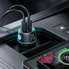 Divkāršās automašīnas lādētājs 2x USB-C 70W ar LED fona apgaismojumu JR-CCN02-Black