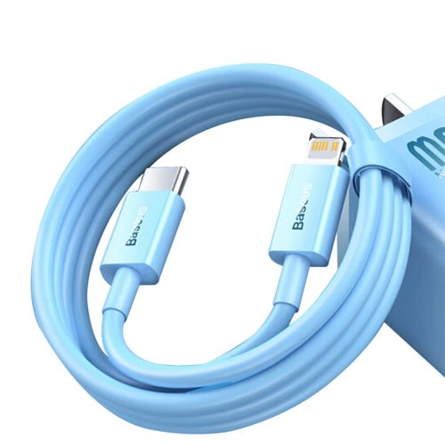 Kabelis Kabelis iPhone Superior Series USB -C - Lightning 20W PD 1M - Blue