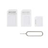 Nano Micro Sim Noosy + baltā atslēgas adapteru komplekts