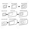 Nano Micro Sim Noosy + baltā atslēgas adapteru komplekts