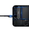 Kabelis Kabelis iPhone Spring USB - zibens zivju acs 1m melns