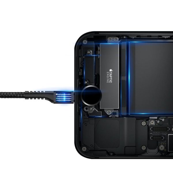 Kabelis Kabelis iPhone Spring USB - zibens zivju acs 1m melns