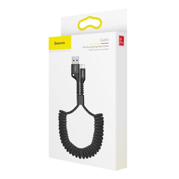 Kabelis Kabelis iPhone Spring USB - zibens zivju acs 1m melns