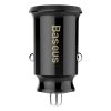Mini automašīnas lādētājs 2x USB graudu cregeriem melnā krāsā