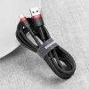 Izturīgs neilona kabelis USB kabeļa-USB-C QC3.0 3A 0,5 m melnais un sarkanais