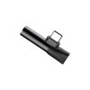 Audio Converter L41 adaptera adapteris no USB-C savienotāja USB-C + ligzdai 3,5 mm melnā krāsā