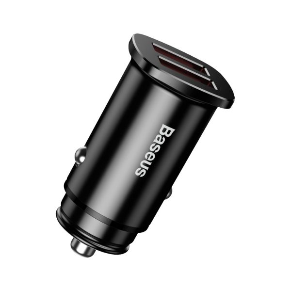 Square 2X USB3.0 Ātrā maksa 3.0 SCP AFC 30W kvadrātveida automašīnas lādētājs