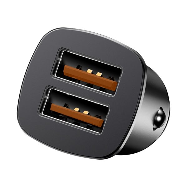 Square 2X USB3.0 Ātrā maksa 3.0 SCP AFC 30W kvadrātveida automašīnas lādētājs