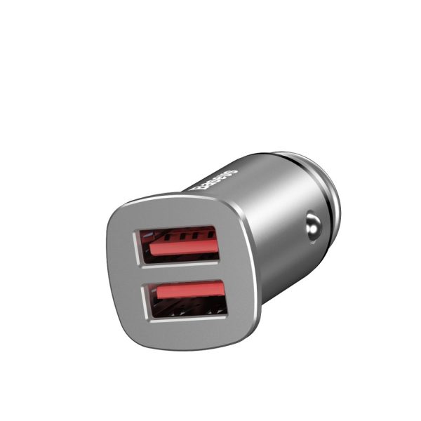 Square 2X USB3.0 Ātrā maksa 3.0 SCP AFC 30W kvadrātveida automašīnas lādētājs