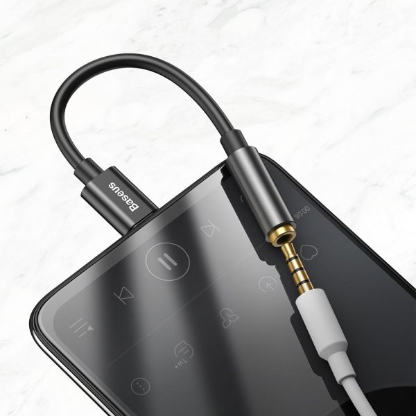Adapteris austiņām L54 Adapteris ar USB-C audio ligzdai 3,5 mm DAC Black