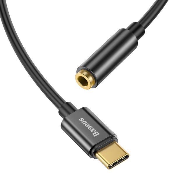 Adapteris austiņām L54 Adapteris ar USB-C audio ligzdai 3,5 mm DAC Black