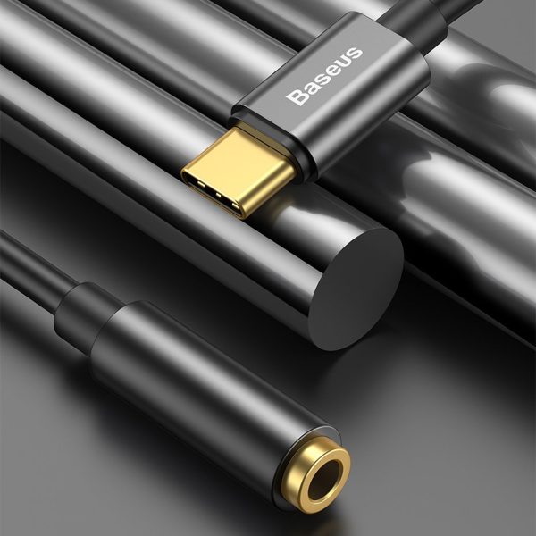 Adapteris austiņām L54 Adapteris ar USB-C audio ligzdai 3,5 mm DAC Black