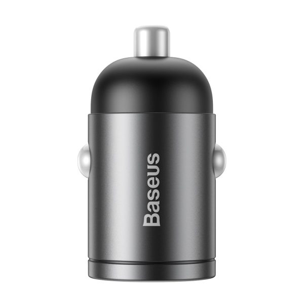 Mini Car Charger Intelligent Tiny Star USB 30W Quick Charge Grey