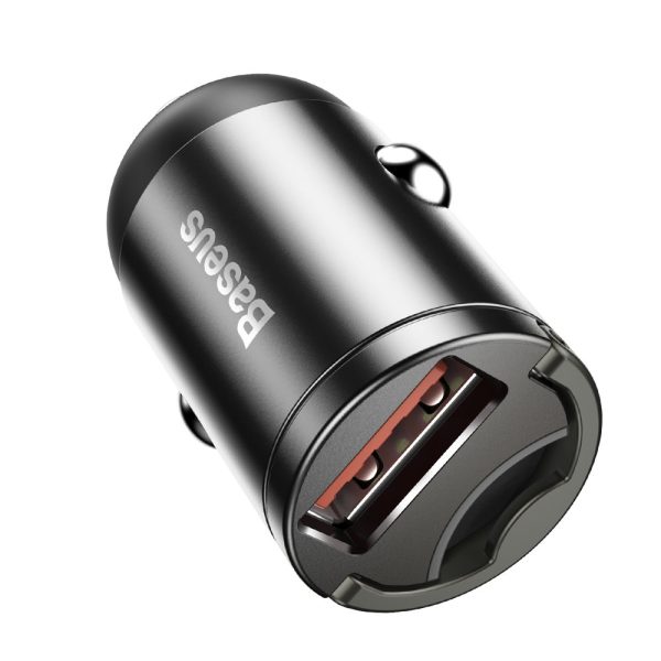 Mini Car Charger Intelligent Tiny Star USB 30W Quick Charge Grey