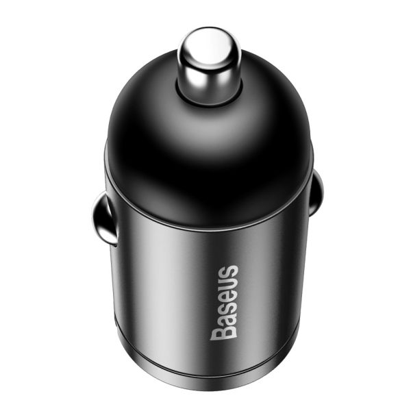 Mini Car Charger Intelligent Tiny Star USB 30W Quick Charge Grey