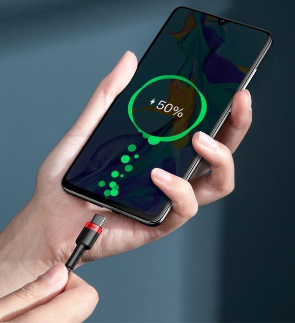 COUFERE neilona kabeļa USB-C barošanas piegāde 2,0 100W 20v 5a 2m pelēkā krāsā