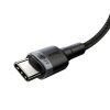 COUFERE neilona kabeļa USB-C barošanas piegāde 2,0 100W 20v 5a 2m pelēkā krāsā