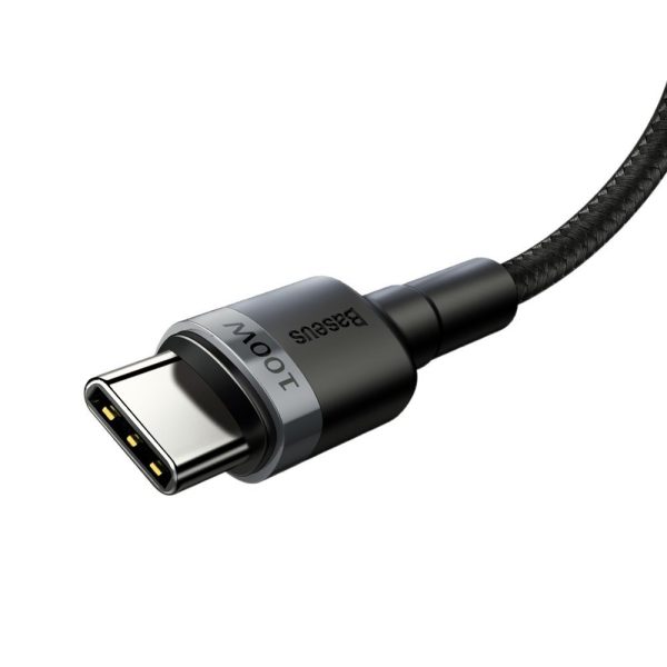 COUFERE neilona kabeļa USB-C barošanas piegāde 2,0 100W 20v 5a 2m pelēkā krāsā
