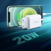 USB enerģijas piegāde 3.0 Ātrā maksa 4,0+ 20W 3A baltais lādētājs