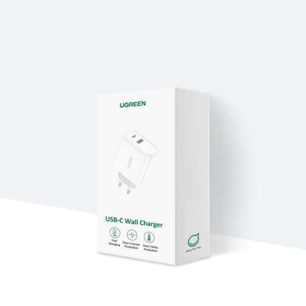 Ātrais tīkla lādētājs USB-C + USB 36 ar ātras uzlādes 4.0 Power Piegādi baltu