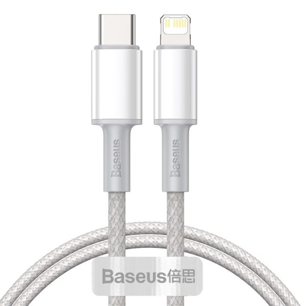 Ātra uzlādes kabeļa iPhone USB -C - zibens barošanas piegāde 20W 1m balts