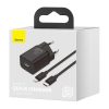 Ātrs lādētājs iPhone Super Si 1C 20W barošanas piegāde + USB -C kabelis - zibens 1m melns
