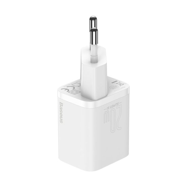 Ātrs lādētājs iPhone Super Si 1C 20W barošanas piegāde + USB -C kabelis - zibens 1m balts